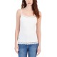  Women’s Lace-Trim Shelf-Bra Tank Top, Bright White, Large