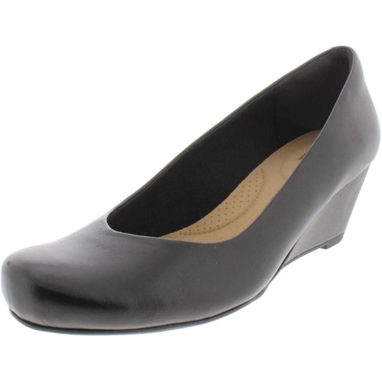  Women’s Flores Tulip Wedge Pump,Black,7.5 W US