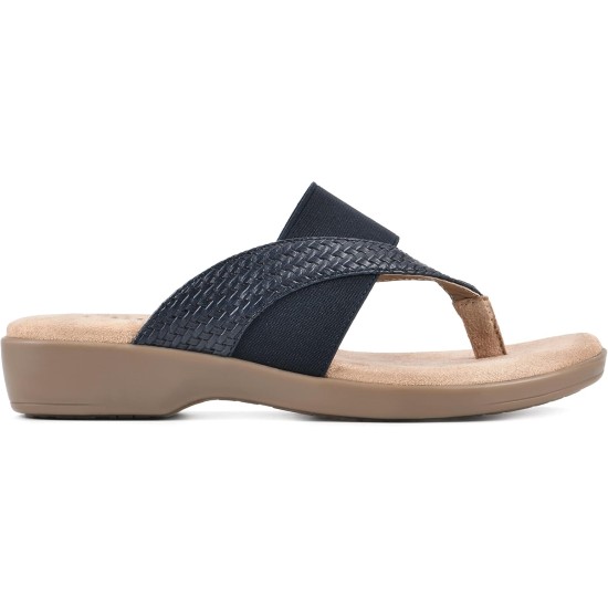  Women’s Bumble Thong Sandal, Navy, 7M