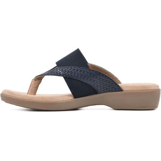  Women’s Bumble Thong Sandal, Navy, 7M