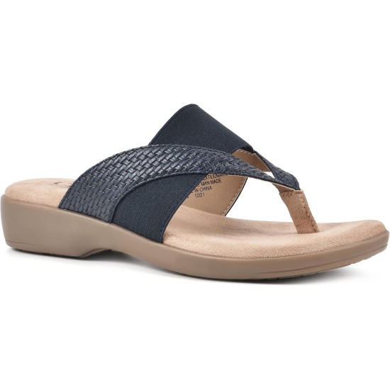  Women’s Bumble Thong Sandal, Navy, 7M