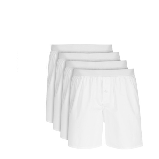  Men’s 4-Pk. Cotton Boxers, White, Large