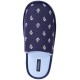  Men’s Anchor Slippers, Navy/White, Small