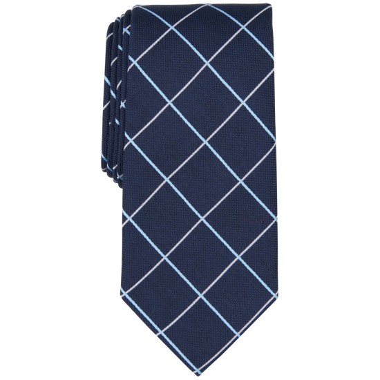  Men’s Preston Grid Tie, Navy