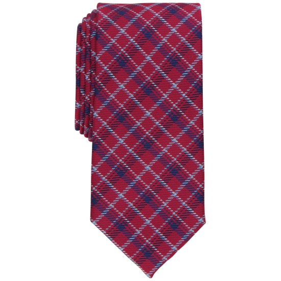  Men’s Rivington Plaid Tie, Red