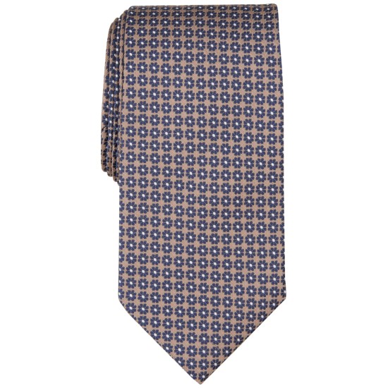  Men’s Seigal Medallion Tie, Taupe