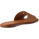  Women’s Flynn Logo Slide Sandal Flat, Pecan Leather, 8.5