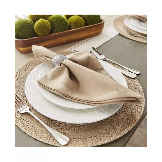 Design Import Floral Woven Round Placemat, Set of 6