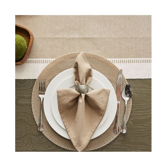 Design Import Floral Woven Round Placemat, Set of 6