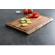  Angled Acacia Wood Cutting Board with Well, 15 x 20 inches