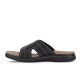  Men’s Sunland Leather Sandals, Black, 13M