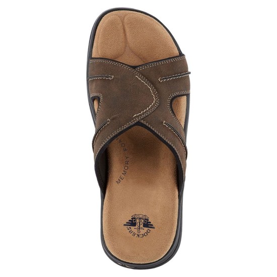  Men’s Sunland Leather Sandals – Dark Brown, 12M