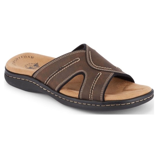  Men’s Sunland Leather Sandals – Dark Brown, 12M