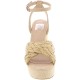  Women’s Maggie Ankle-Strap Platform Sandals, Beige, 10M