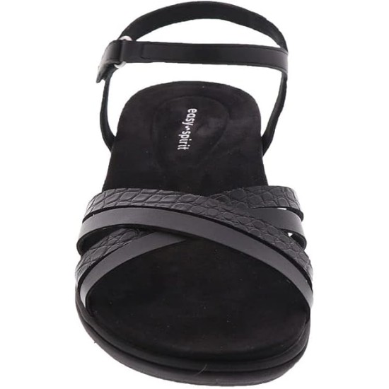  Women’s Dottle Ankle-Strap Comfort Sandals, Black, 6M