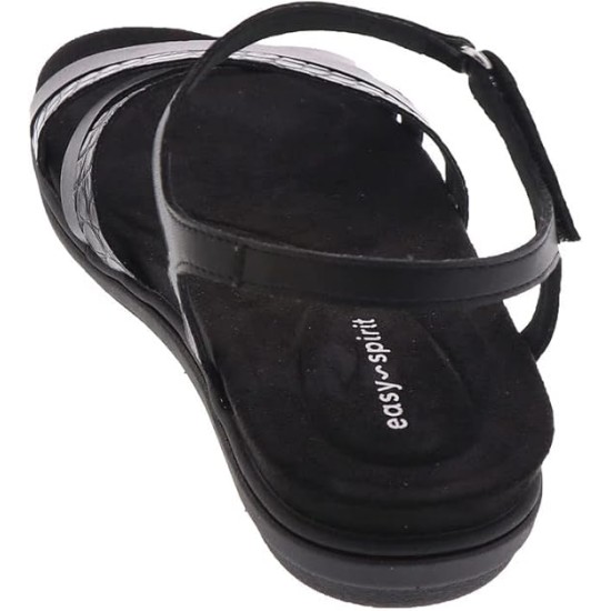  Women’s Dottle Ankle-Strap Comfort Sandals, Black, 6M