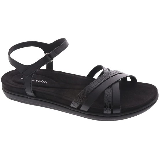  Women’s Dottle Ankle-Strap Comfort Sandals, Black, 6M