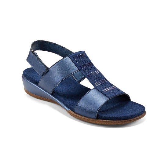  Women’s Hazel Wedge Sandal, Blue, 8.5