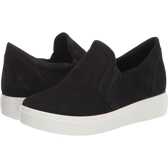  Women’s Soft Classic Slip-On Sneakers Women’s Shoes, Black, 10-10.5