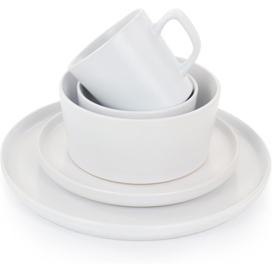  Luxmatte Dinnerware Set, 20 Piece, White