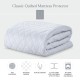  Classic Quilted Mattress Protector, Twin, White