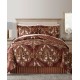  Odyssey Scroll/Stripe Reversible 8 Pc. Comforter Sets, King, Wine