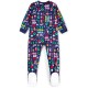  Matching Baby Holiday Toss One-Piece Footed Pajamas, 6-9 Months, Navy