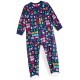  Matching Baby Holiday Toss One-Piece Footed Pajamas, 6-9 Months, Navy