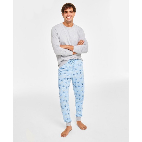  Men’s Hanukkah Pajamas Set, Blue, XX-Large