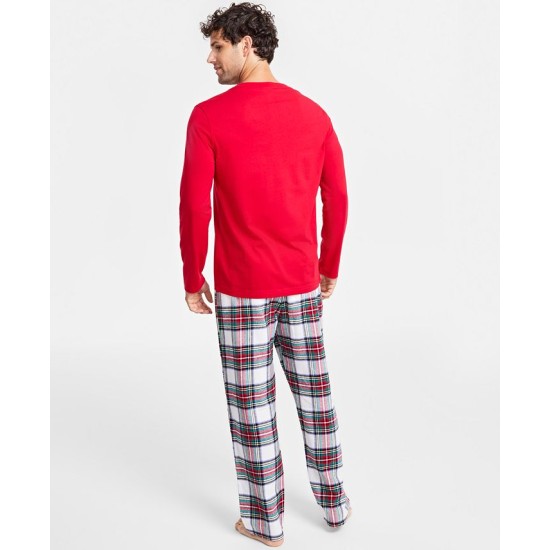  Men’s Mix It Stewart Pajamas Set (Stewart Plaid, Large)