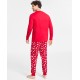  Men’s Mix It Merry & Bright Pajamas Set (Red, X-Large)