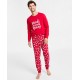  Men’s Mix It Merry & Bright Pajamas Set (Red, X-Large)