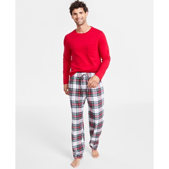  Men’s Mix It Stewart Pajamas Set (Stewart Plaid, Large)