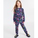  Toddler, Little & Big Kids Holiday Toss Pajamas Set, Navy, 8