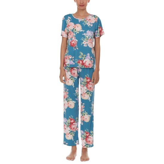 Flora by  Women’s Julianna 2-Pc. Floral Pajamas Set