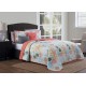  Home Fashion Belize 5 Pc King Quilt Set, Coral