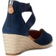  Women’s Orya Wedge Pointy Toe Espadrille Sandals, Navy Suede, 7.5 M