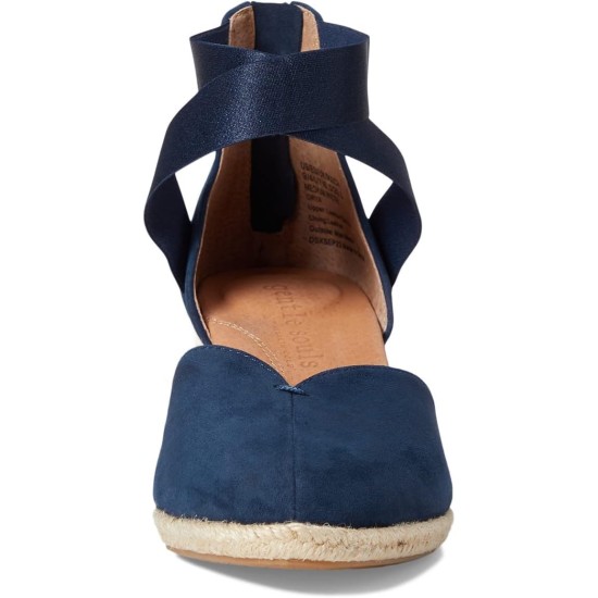  Women’s Orya Wedge Pointy Toe Espadrille Sandals, Navy Suede, 10M