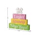  12in L Easter LED Lighted Wooden Bunny Block Word Sign