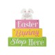  12in L Easter LED Lighted Wooden Bunny Block Word Sign