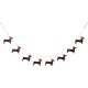  6 Feet Metal Christmas Dog Garland, Red