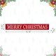  Enameled Metal “Merry Christmas” Wall Sign, 46”L, Red