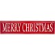  Enameled Metal “Merry Christmas” Wall Sign, 46”L, Red