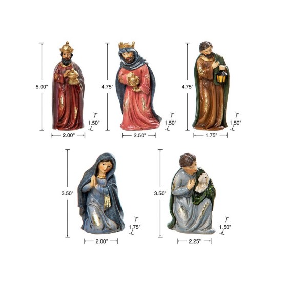  Resin Nativity Figurine Set, 10 Piece