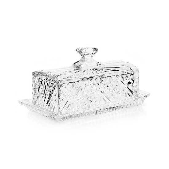  Dublin Crystal Covered Butter Dish