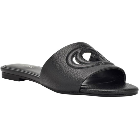  Women’s Tashia Flat Sandal, Black, 6.5