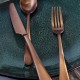  Skandia Mirabella Satin Flatware Set, 20 Piece, Copper