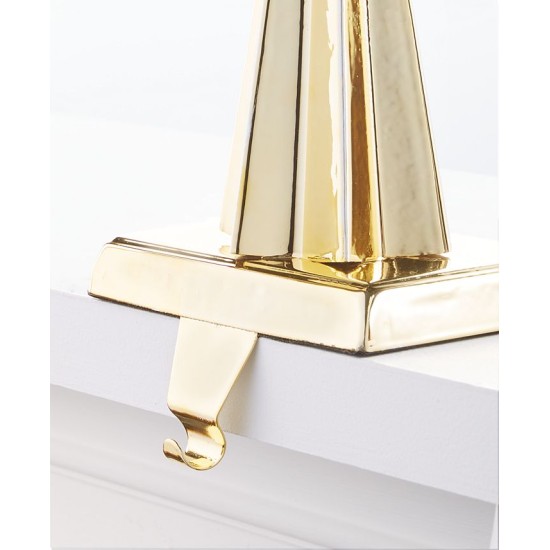  Shine Bright Gold-Tone Tree Stocking Holder,9.5″H