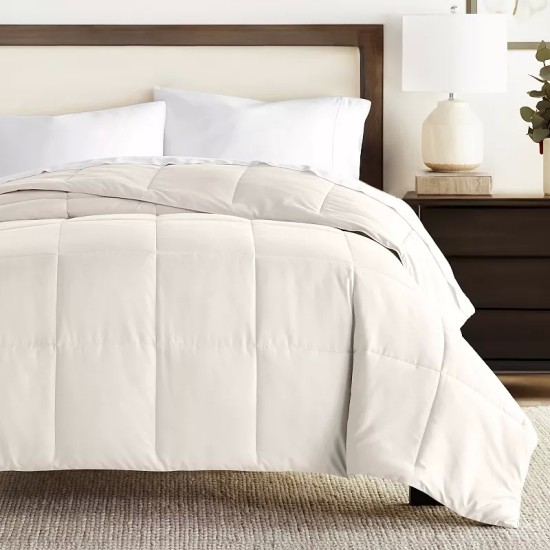  All Season Lightweight Premium Down-Alternative Comforter, Ivory, Full/Queen