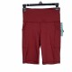  Women’s Compression High-Rise Bike Shorts, XX-Large, Maroon